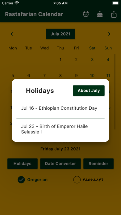 Rastafarian Calendar 2023 screenshot 2