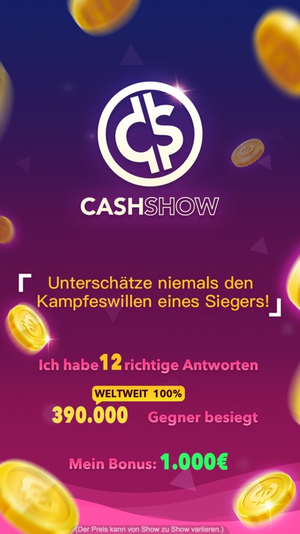 Cash Show - Gewinne Geld! screenshot-4