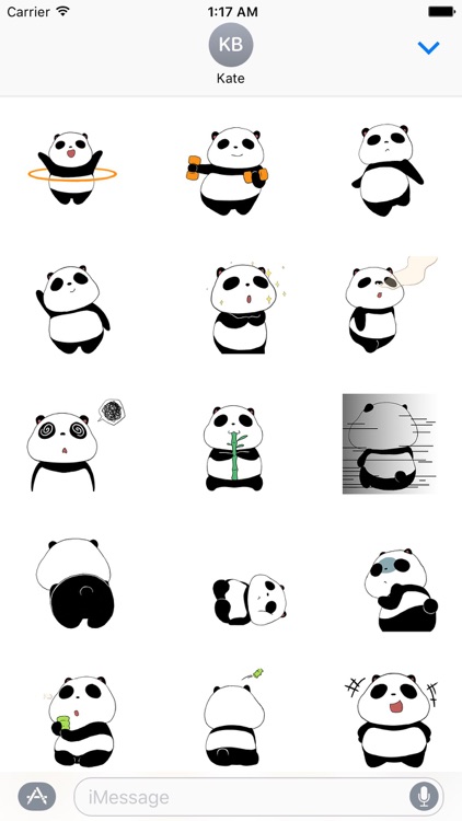 Panda a Dancer Stickers