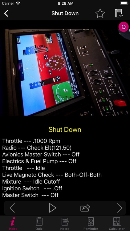 Diamond DA20 Flight Checklist