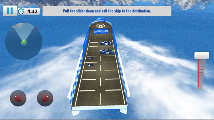 Police Car Transport Ship Game