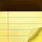 Well, here's our stab at that old style of notepad with yellow paper and lines