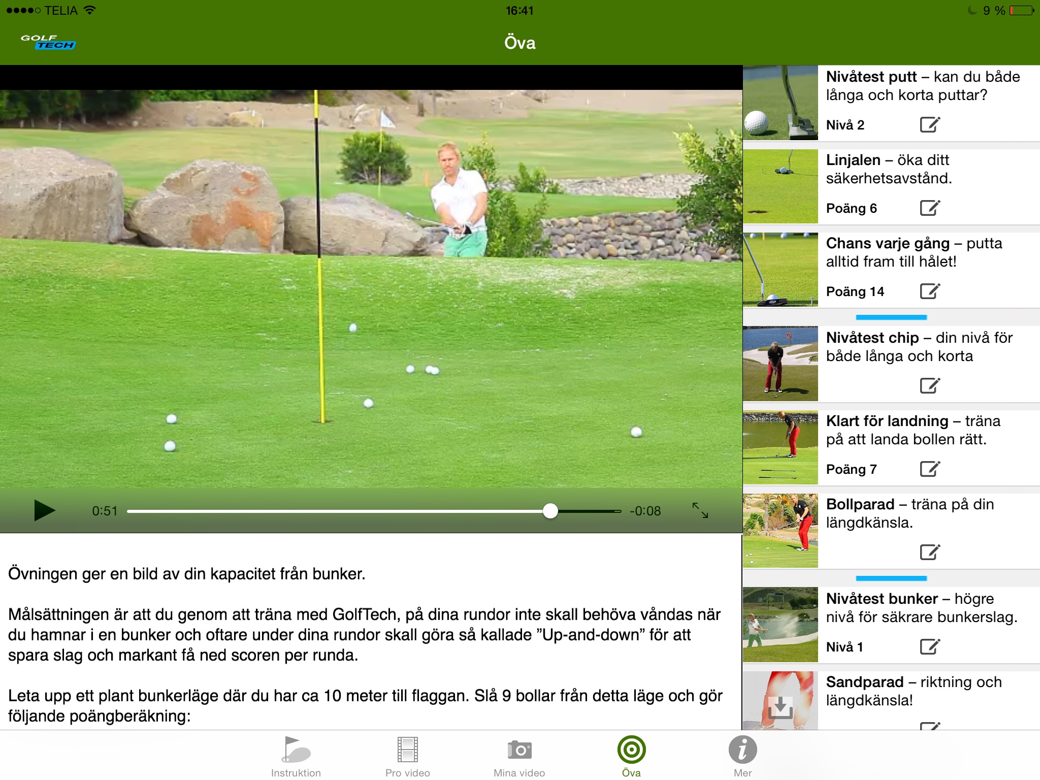 GolfTech - träning & video screenshot 4