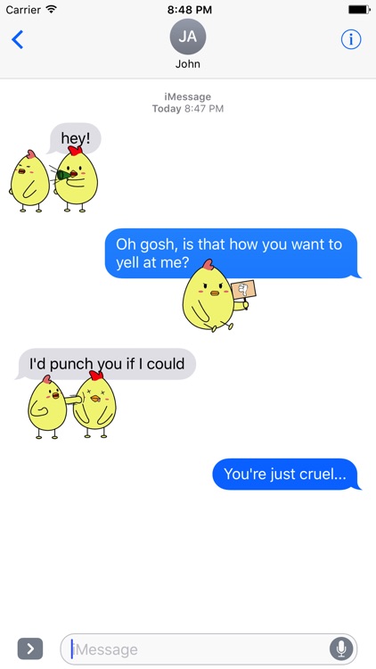 Animated Funny Chicken Couple screenshot-3