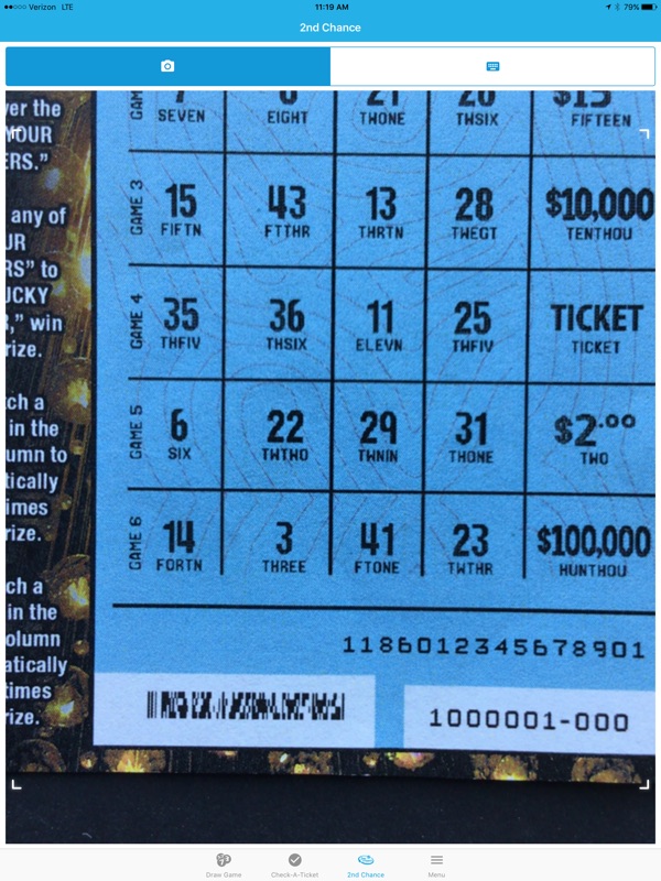 california lottery second chance app
