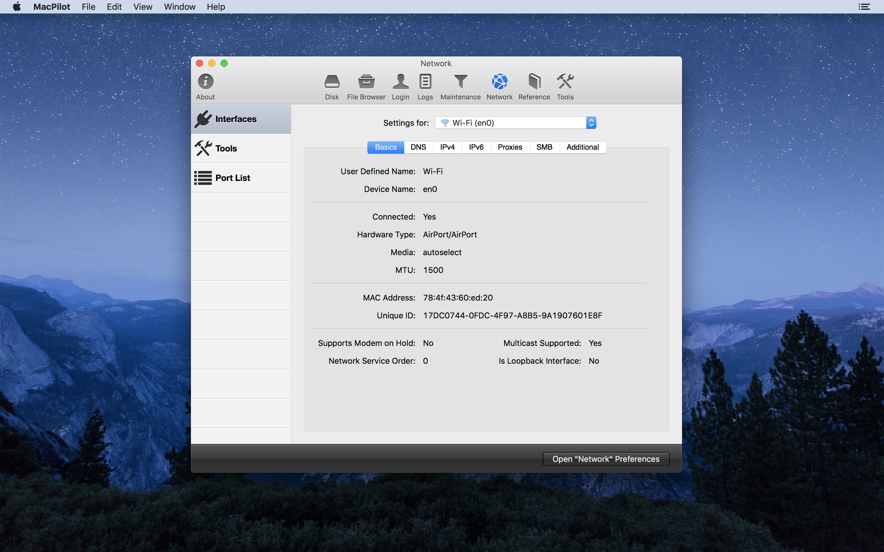 Screenshot do app MacPilot (Lite)