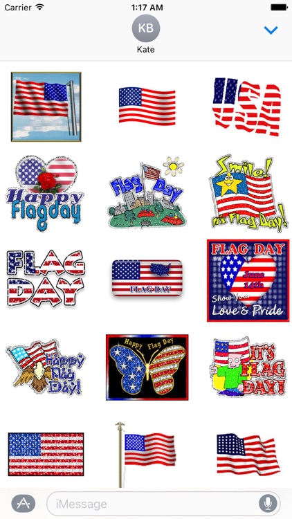 Animated Flag Day Sticker