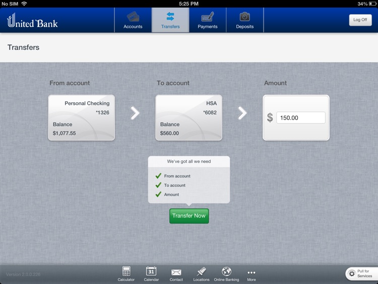 United Bank Ohio for iPad