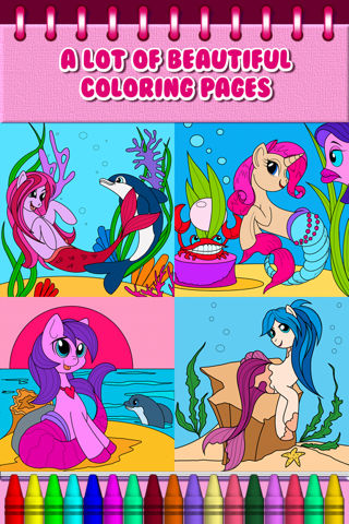 Pony Mermaid Coloring Book - náhled