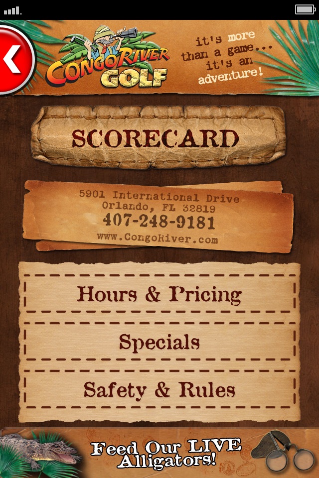 Congo River Golf Scorecard App screenshot 2