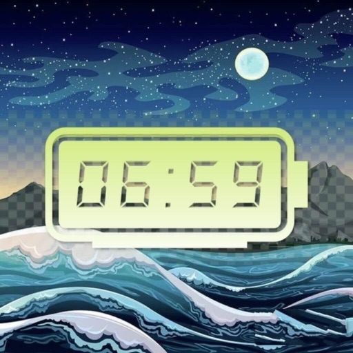 Digital Time-Big Clock Widget Icon