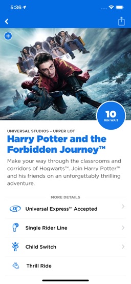 Universal Studios Hollywood™ app screenshot