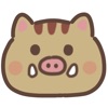cute wild boar sticker