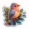 Watercolor Birds Art Stickers