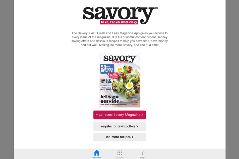 Savory Magazine, Martin's Food screenshot 2