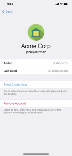 Captura 3 Octopus Authenticator iphone