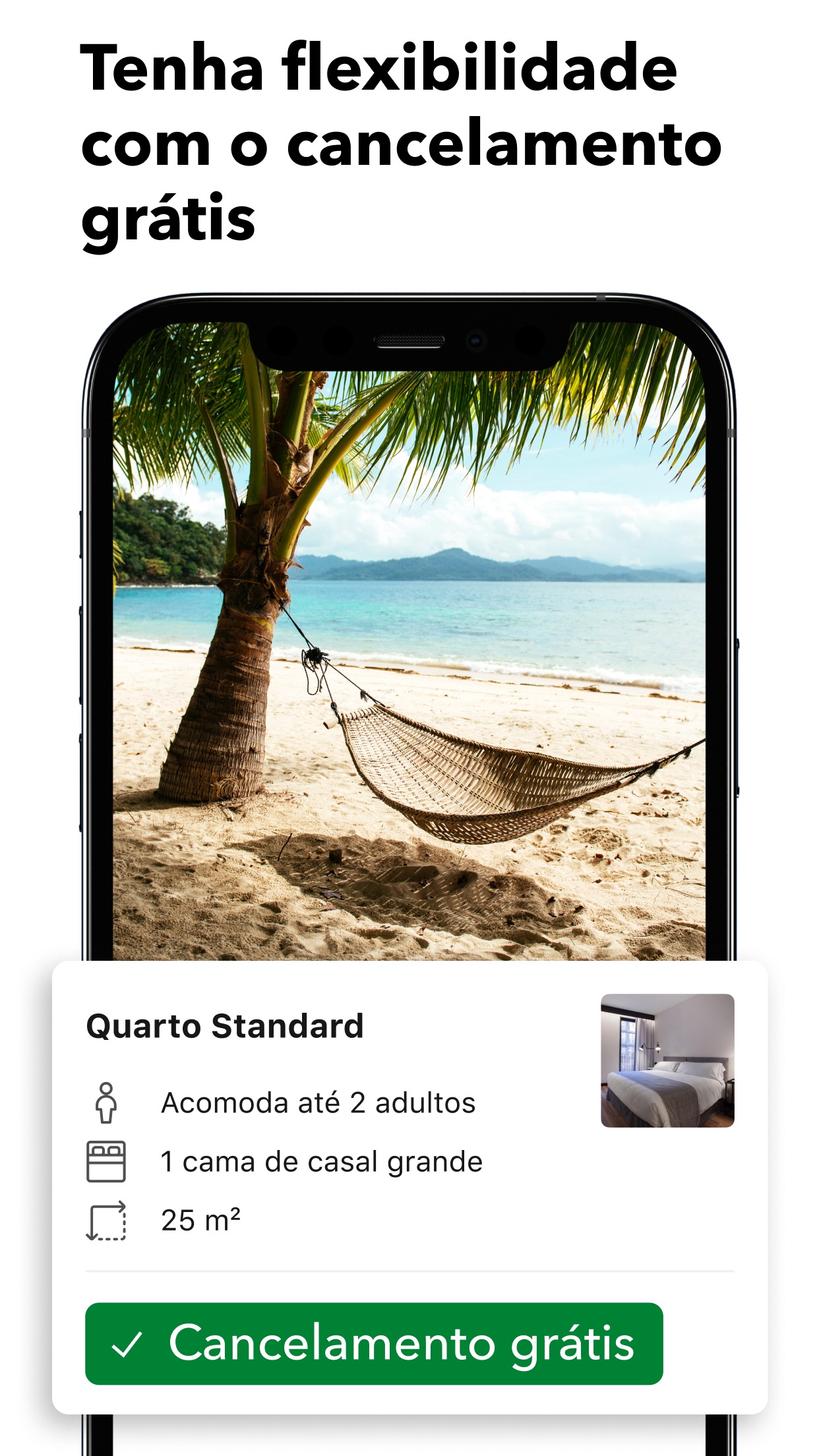 Screenshot do app Ofertas de viagem Booking.com