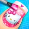 Paint kitty nail game has lots of manicure design in fashion for girls salon art