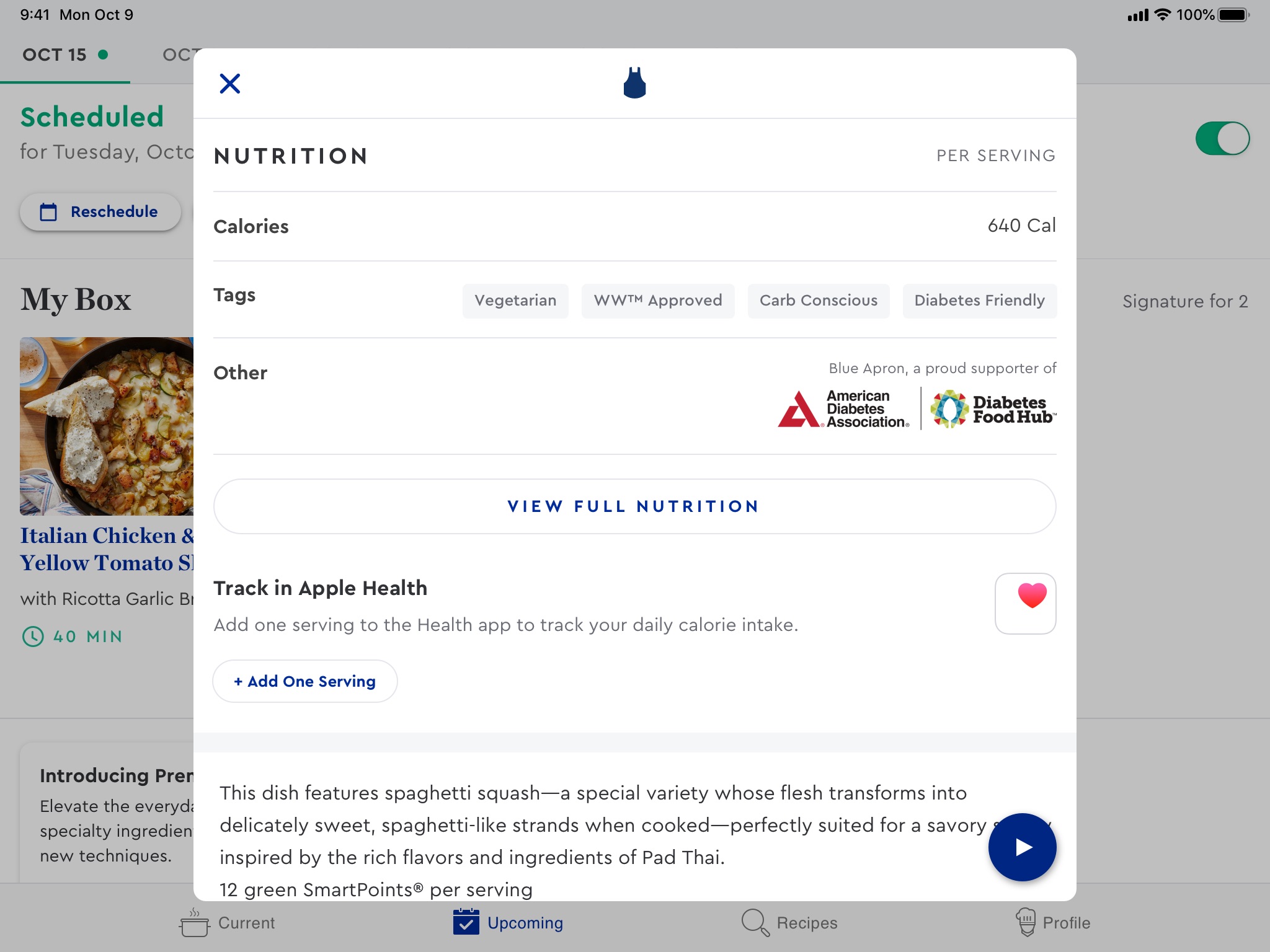 Blue Apron: Meal Kits screenshot 3