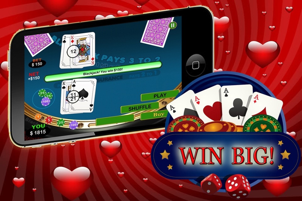 Ace Queen Of Hearts Black Jack screenshot 2