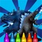 Glitter Dinosaur is a free painting and drawing app for all Dinosaur fans