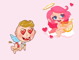 It is expressive sticker of Valentines day