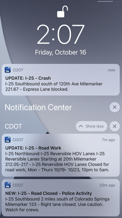 CDOT Colorado Road Conditions Screenshot