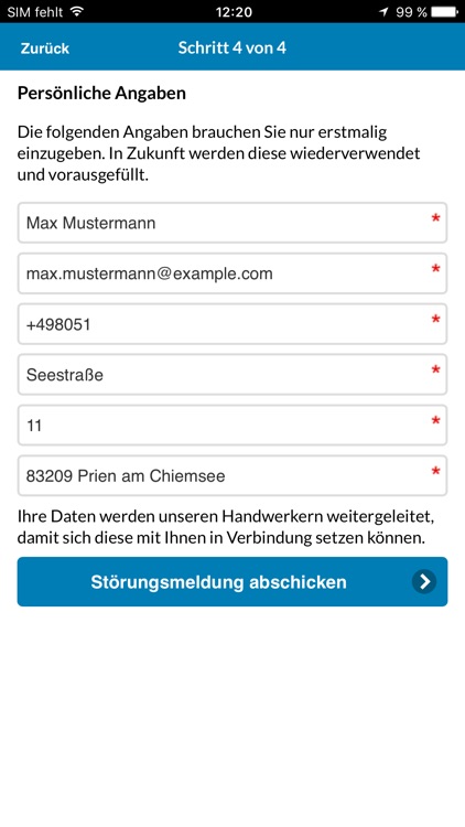 Wohnbau Pullach Störungsmelder screenshot-4