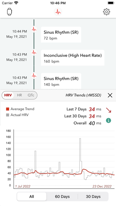 ECG+ Analyzer for QT/QTc & HRV screenshot 2