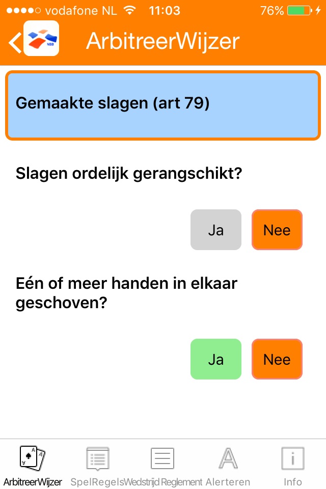 ArbitreerWijzer screenshot 2