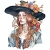 Boho Floral Witch Stickers