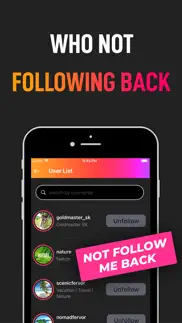 unfollow for followers iphone screenshot 2