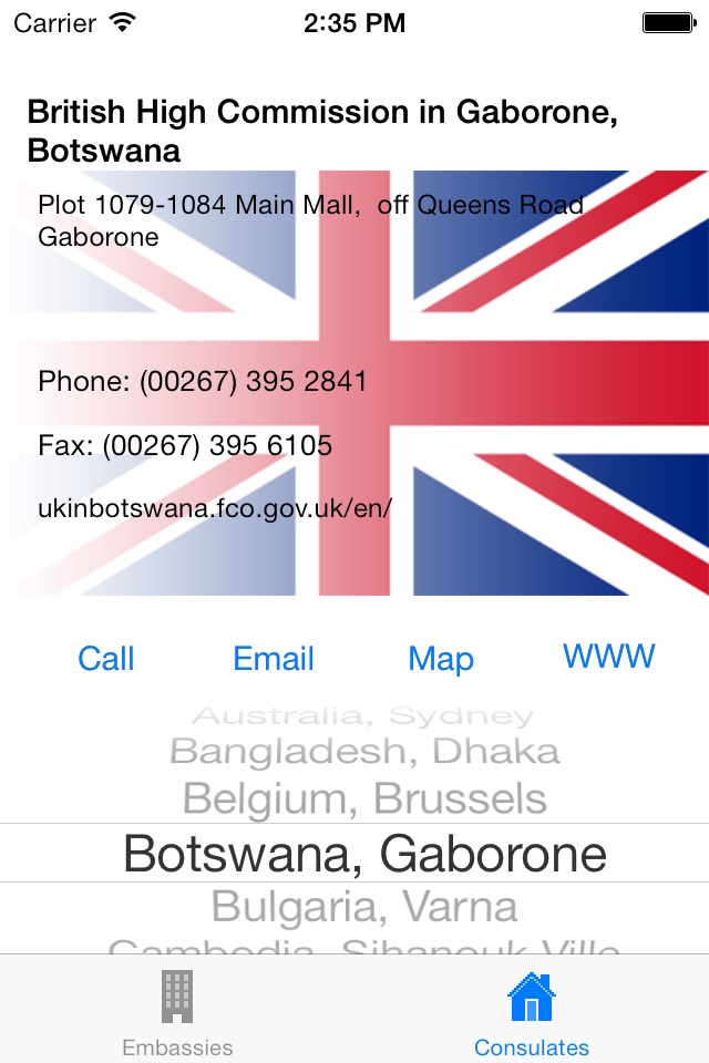 British Embassies screenshot 2