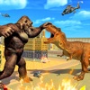 Wild Gorilla vs Dinosaur Fight