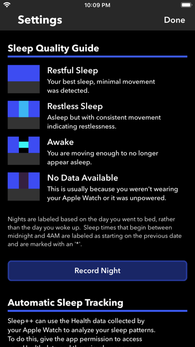 Sleep++ iPhone app afbeelding 5
