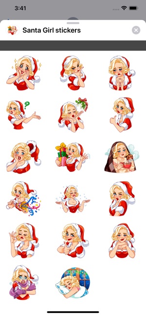 Santa Girl stickers pack(圖2)-速報App