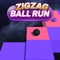 Control the ball along the zigzag path