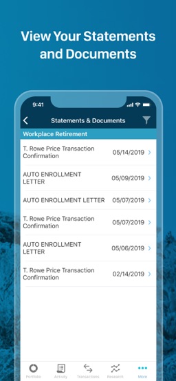 T. Rowe Price Personal® app screenshot