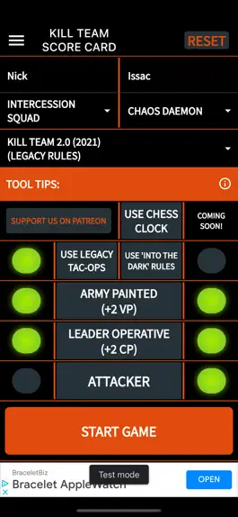 Game screenshot Kill Team Score Card apk