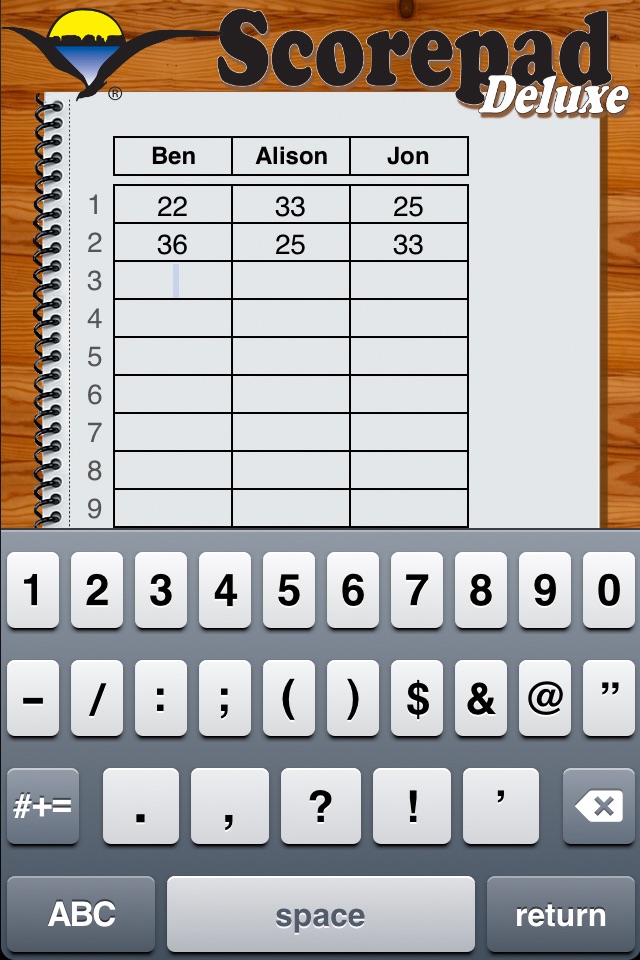 Scorepad Deluxe screenshot 2