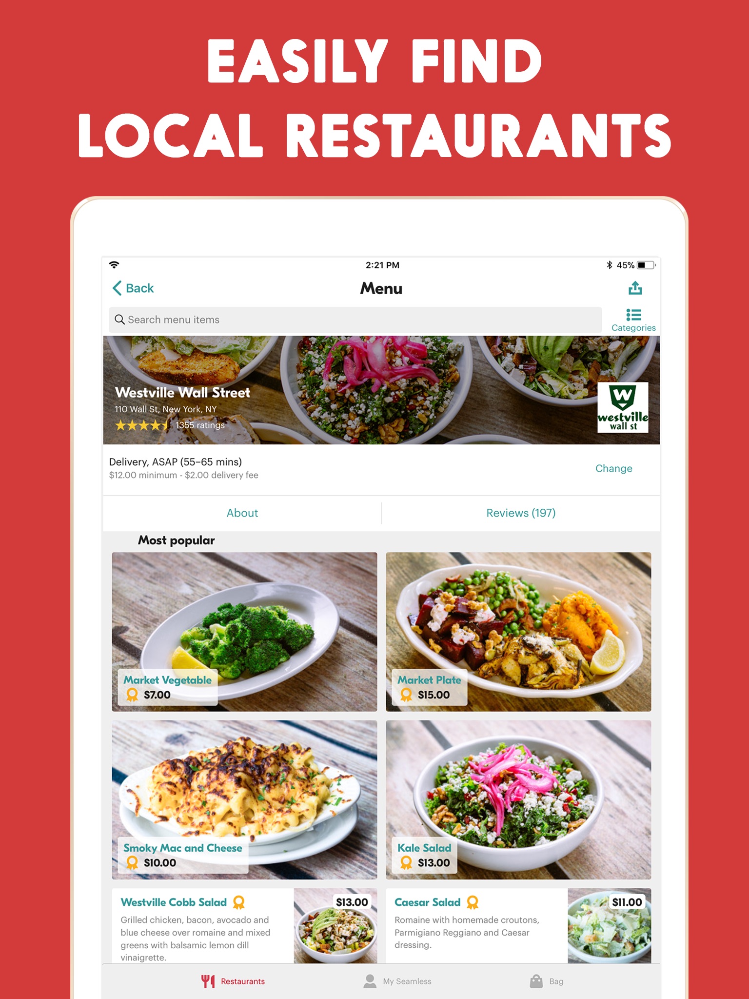 Seamless: Local Food Delivery screenshot 3