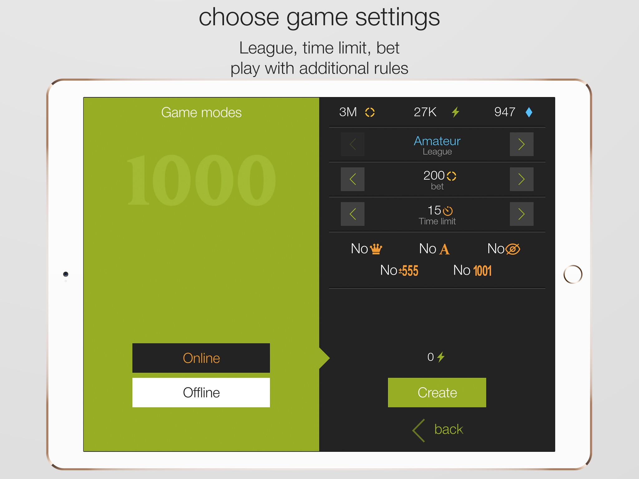 Card game 1000 online offline screenshot 3