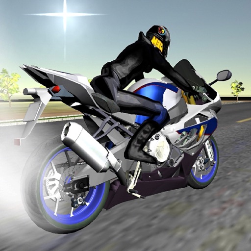Motorbike Drag racing 3D Icon