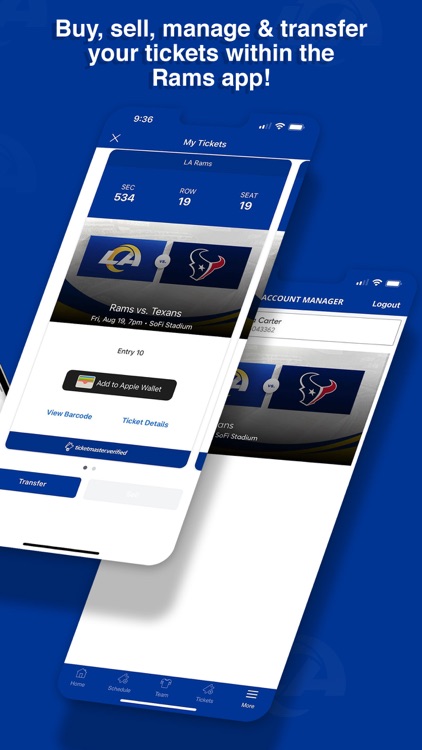 Rams Mobile Ticketing  Los Angeles Rams 