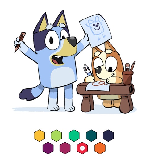 Bluey Coloring book games Icon