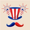 USA Independence Day Sticker