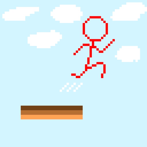 Pixilart - red stickman running by blue-blue