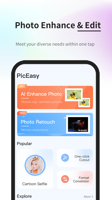 PicEasy:老照片修复&图片编辑一键抠图神器