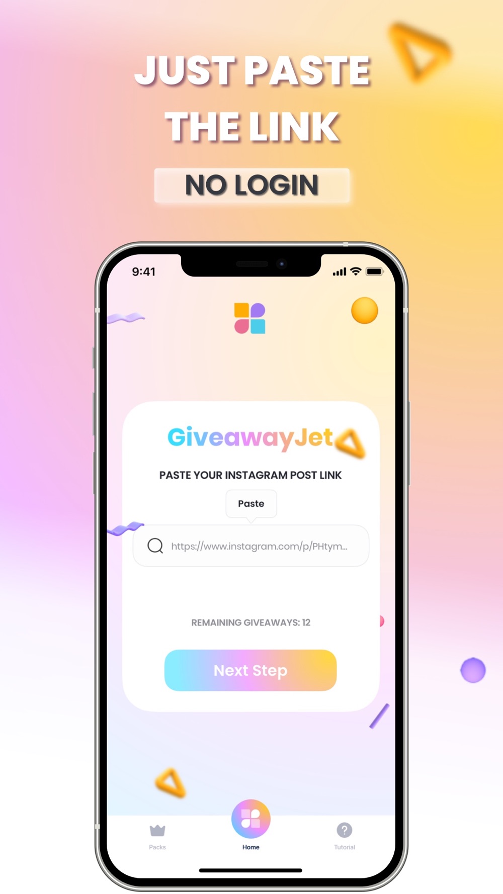 Giveaway Jet for Instagram for iPhone - Free App Download