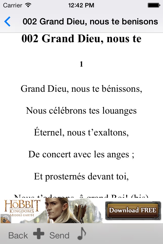 Chants D'Esperance - Tunes screenshot 4